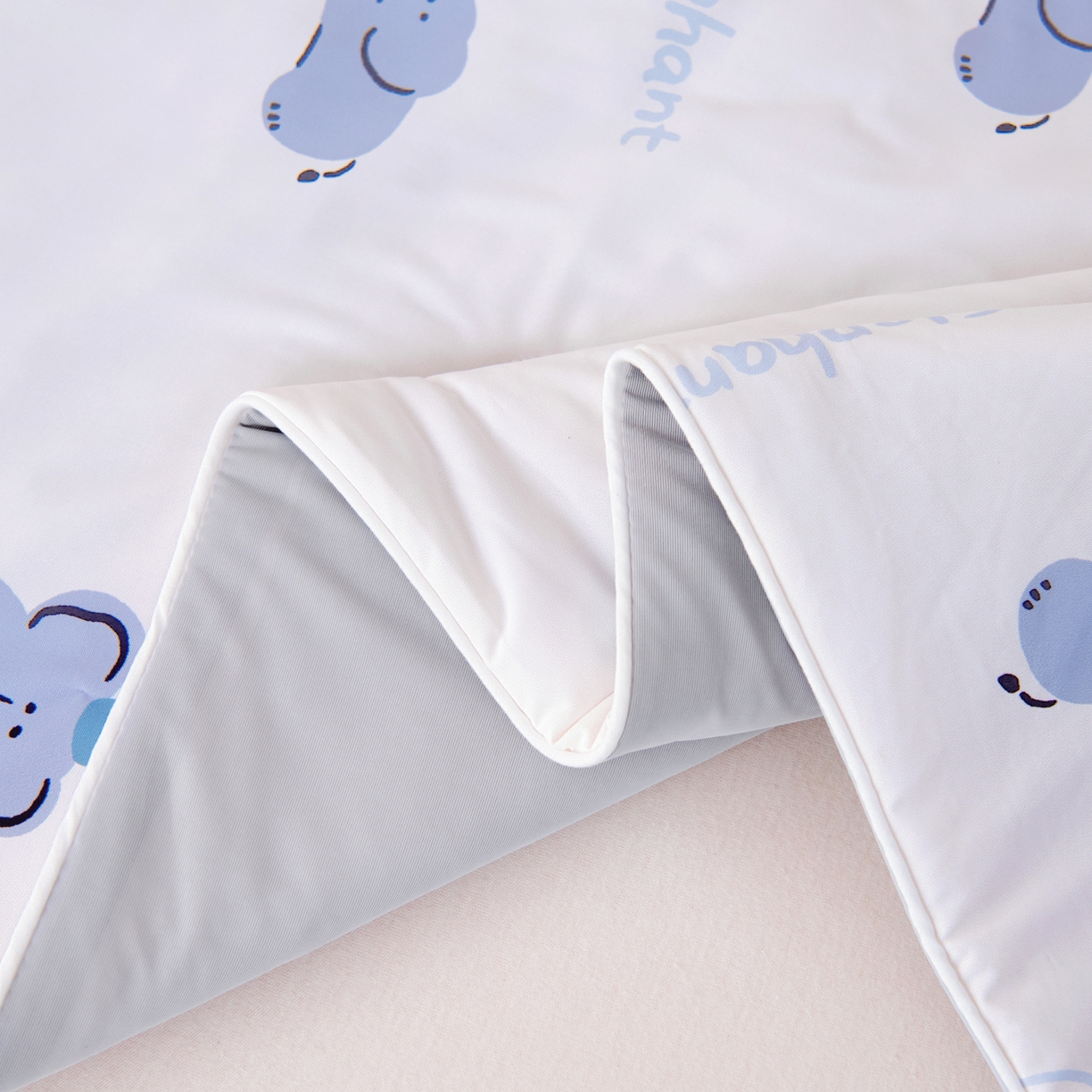 91家纺网 家纺一手货源 找家纺 御棉坊 御棉坊2026圆网A类凉感幼儿园夏凉被宝宝午睡薄被子儿童空调被夏被 顽皮小象