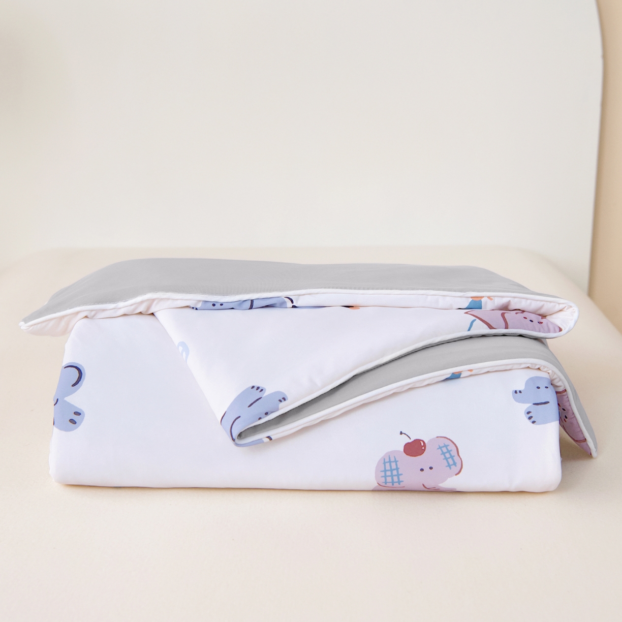 91家纺网 家纺一手货源 找家纺 御棉坊 御棉坊2026圆网A类凉感幼儿园夏凉被宝宝午睡薄被子儿童空调被夏被 顽皮小象