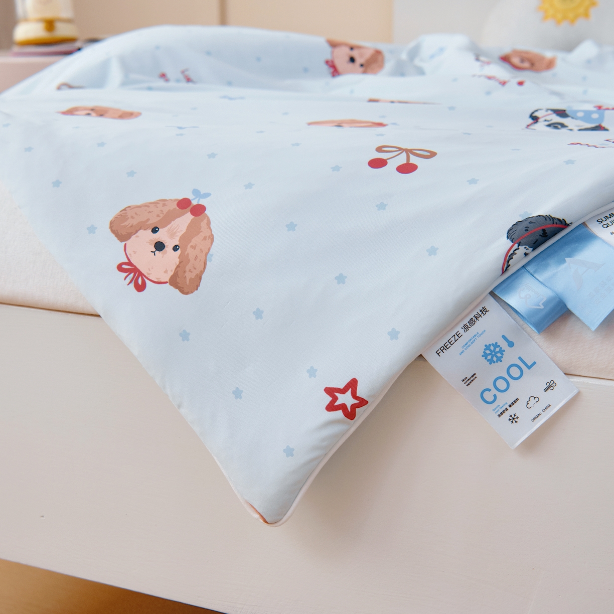 91家纺网 家纺一手货源 找家纺 御棉坊 御棉坊2026圆网A类凉感幼儿园夏凉被宝宝午睡薄被子儿童空调被夏被 好朋友