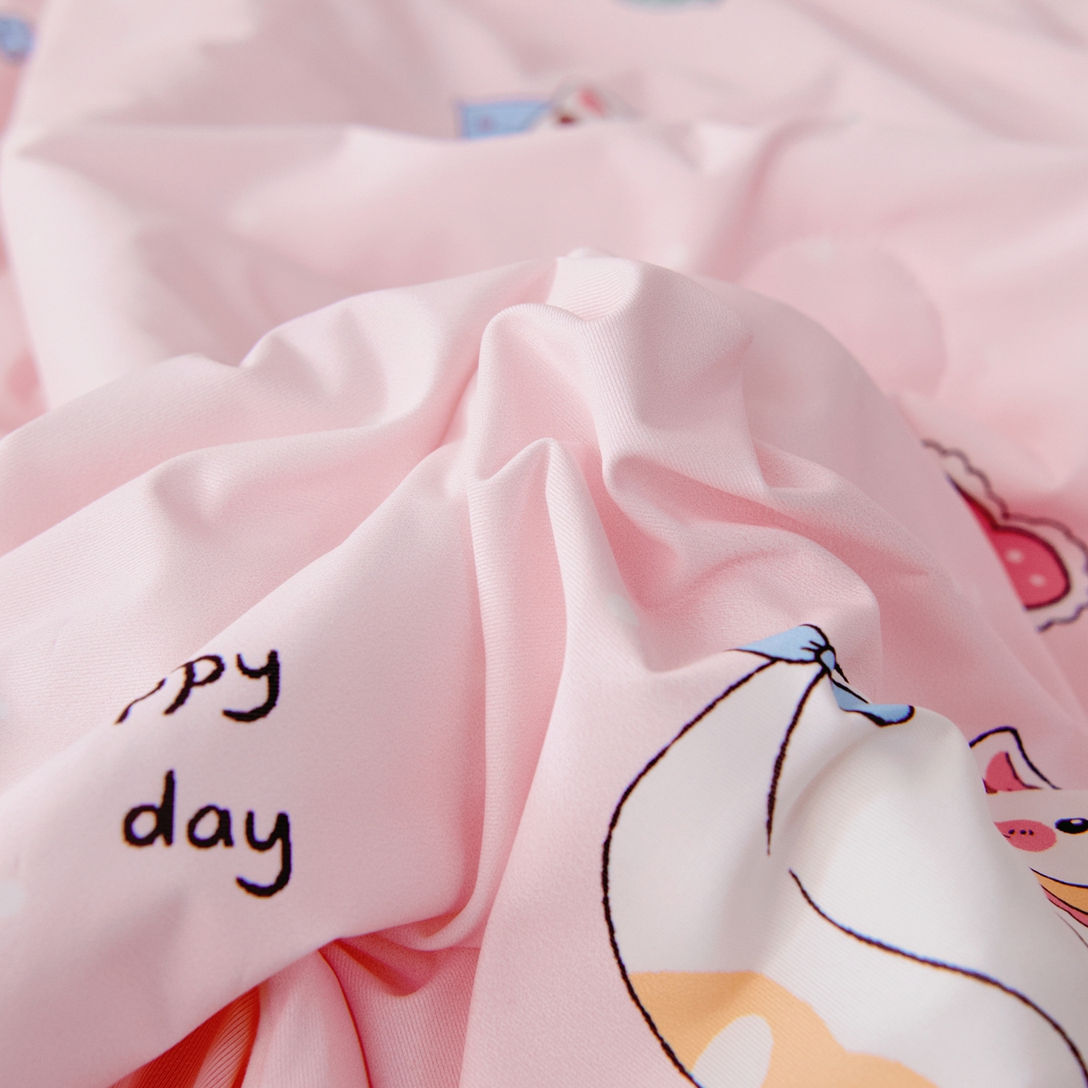 91家纺网 家纺一手货源 找家纺 御棉坊 御棉坊2026圆网A类凉感幼儿园夏凉被宝宝午睡薄被子儿童空调被夏被 开心猫咪