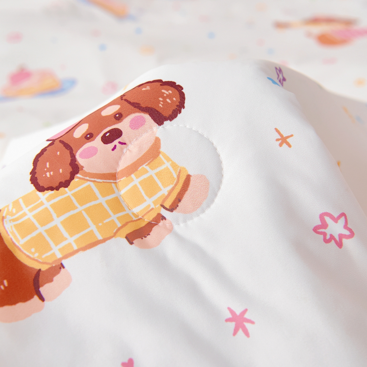 91家纺网 家纺一手货源 找家纺 御棉坊 御棉坊2026圆网A类凉感幼儿园夏凉被宝宝午睡薄被子儿童空调被夏被 星星狗