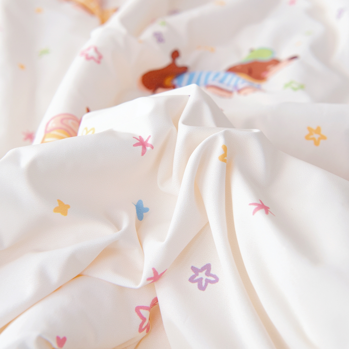 91家纺网 家纺一手货源 找家纺 御棉坊 御棉坊2026圆网A类凉感幼儿园夏凉被宝宝午睡薄被子儿童空调被夏被 星星狗