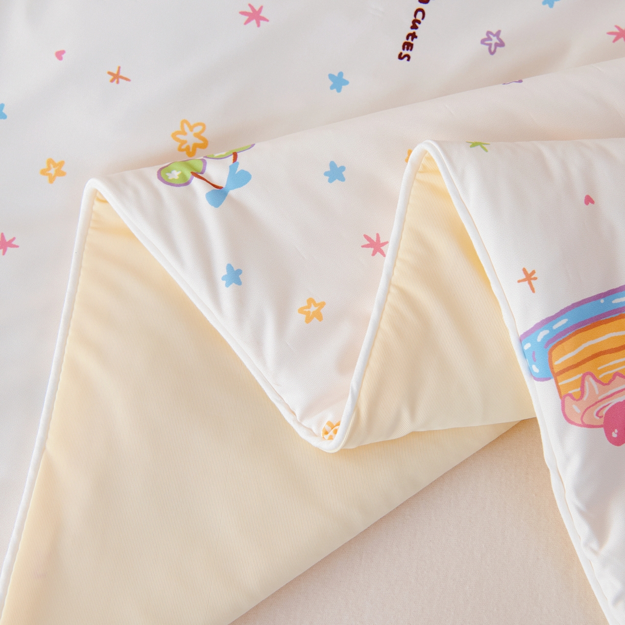 91家纺网 家纺一手货源 找家纺 御棉坊 御棉坊2026圆网A类凉感幼儿园夏凉被宝宝午睡薄被子儿童空调被夏被 星星狗