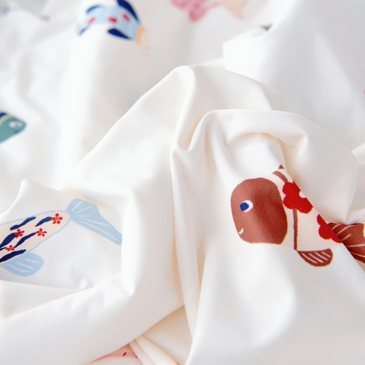 91家纺网 家纺一手货源 找家纺 御棉坊 御棉坊2026圆网A类凉感幼儿园夏凉被宝宝午睡薄被子儿童空调被夏被 游游小鱼