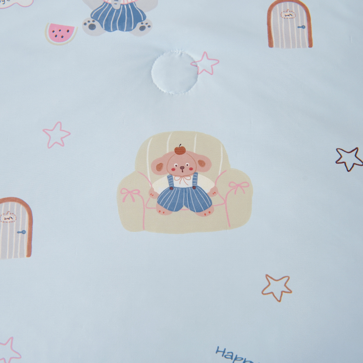 91家纺网 家纺一手货源 找家纺 御棉坊 御棉坊2026圆网A类凉感幼儿园夏凉被宝宝午睡薄被子儿童空调被夏被 小象蛋糕坊