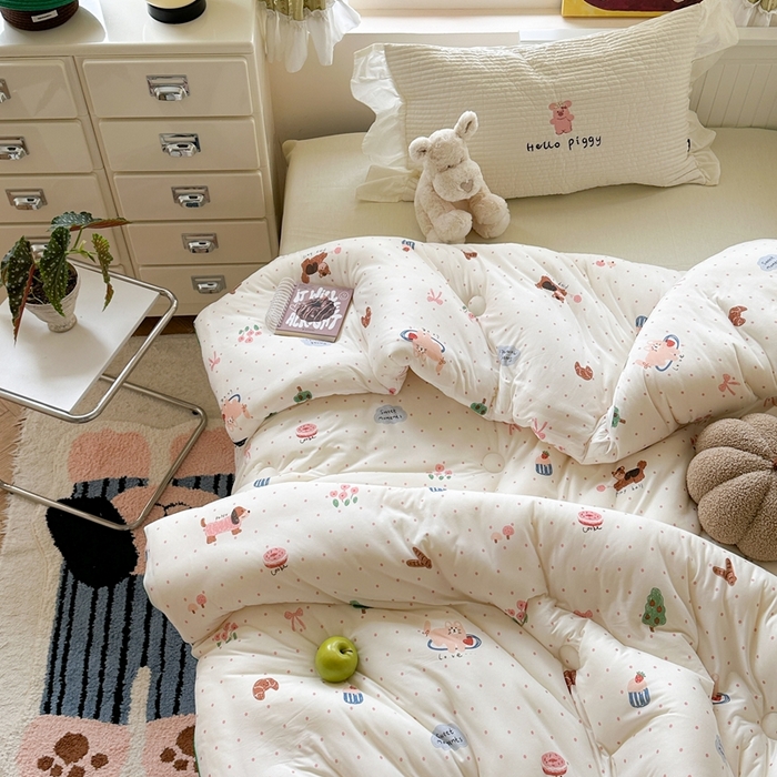 91家纺网 家纺一手货源 找家纺 暖生活 2026新款婴儿级牛奶针织棉大豆四季被冬被春秋被被子被芯小绘本