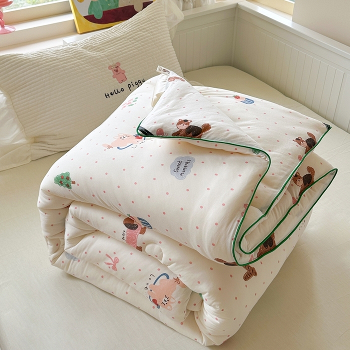 91家纺网 家纺一手货源 找家纺 暖生活 2026新款婴儿级牛奶针织棉大豆四季被冬被春秋被被子被芯小绘本