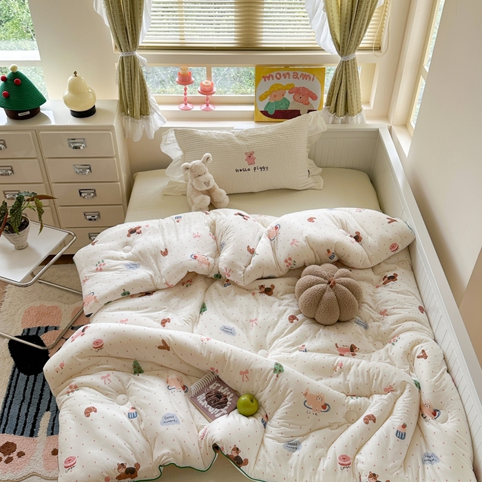 91家纺网 家纺一手货源 找家纺 暖生活 2026新款婴儿级牛奶针织棉大豆四季被冬被春秋被被子被芯小绘本