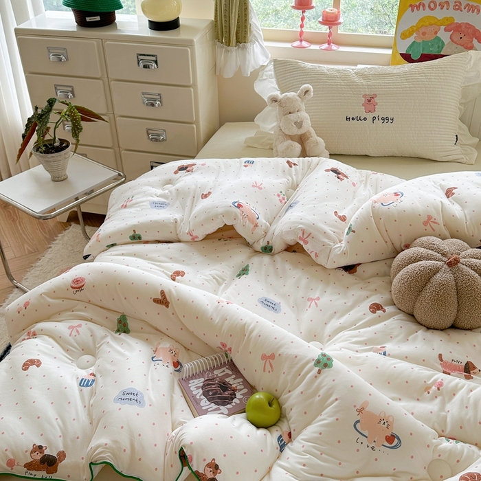 91家纺网 家纺一手货源 找家纺 暖生活 2026新款婴儿级牛奶针织棉大豆四季被冬被春秋被被子被芯小绘本