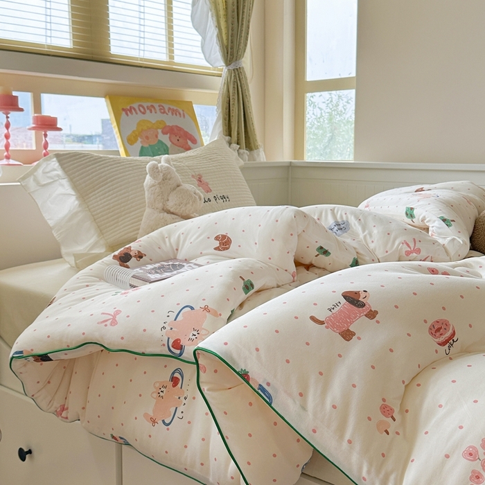 91家纺网 家纺一手货源 找家纺 暖生活 2026新款婴儿级牛奶针织棉大豆四季被冬被春秋被被子被芯小绘本