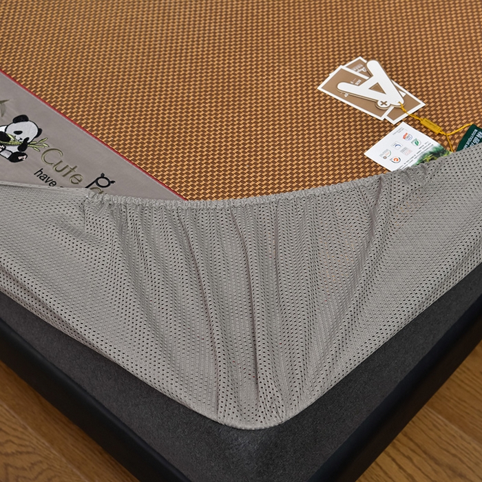 91家纺网 家纺一手货源 找家纺 （总）小牛席业 2026新款加厚款-经典熊猫冰藤席（床笠款）凉席藤席冰藤席竹席空调席草席冰丝席豆豆席乳胶席三件套