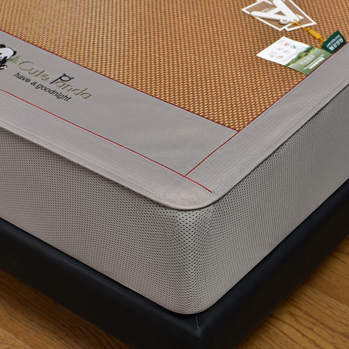 91家纺网 家纺一手货源 找家纺 （总）小牛席业 2026新款加厚款-经典熊猫冰藤席（床笠款）凉席藤席冰藤席竹席空调席草席冰丝席豆豆席乳胶席三件套