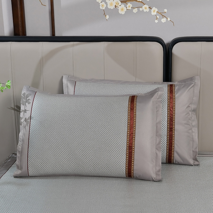 91家纺网 家纺一手货源 找家纺 小牛席业 2026新款加厚款-经典熊猫冰藤席（床笠款）凉席藤席冰藤席竹席空调席草席冰丝席豆豆席乳胶席三件套 加厚款-熊猫冰藤席（床笠款）-银灰