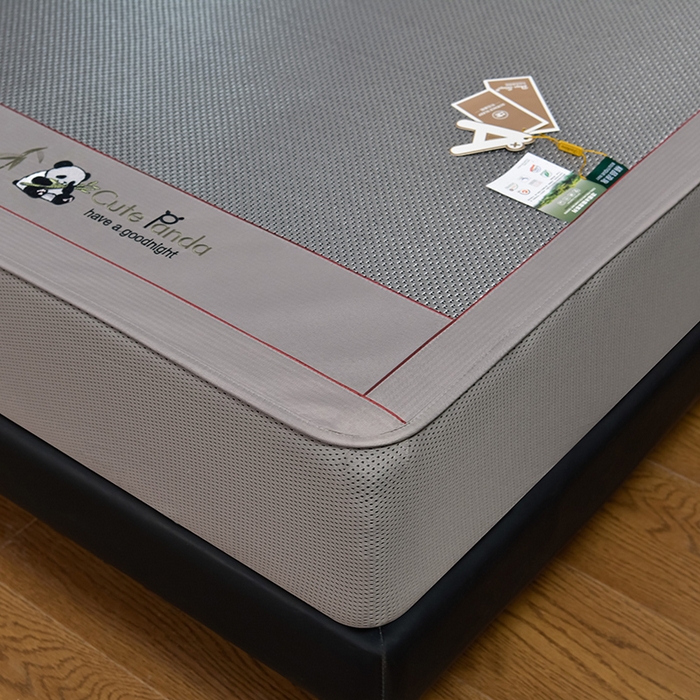 91家纺网 家纺一手货源 找家纺 小牛席业 2026新款加厚款-经典熊猫冰藤席（床笠款）凉席藤席冰藤席竹席空调席草席冰丝席豆豆席乳胶席三件套 加厚款-熊猫冰藤席（床笠款）-黑咖