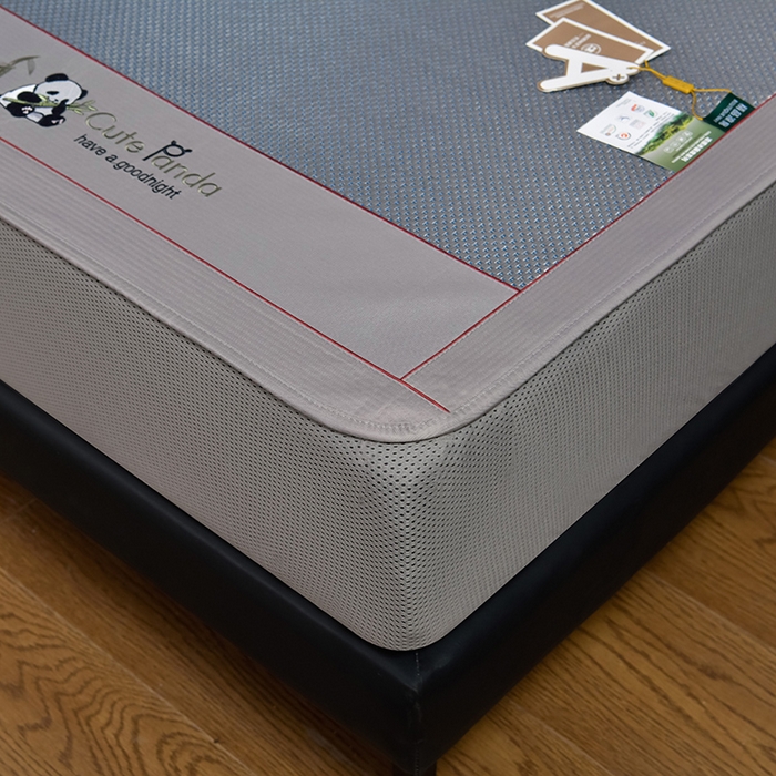 91家纺网 家纺一手货源 找家纺 小牛席业 2026新款加厚款-经典熊猫冰藤席（床笠款）凉席藤席冰藤席竹席空调席草席冰丝席豆豆席乳胶席三件套 加厚款-熊猫冰藤席（床笠款）-蓝色