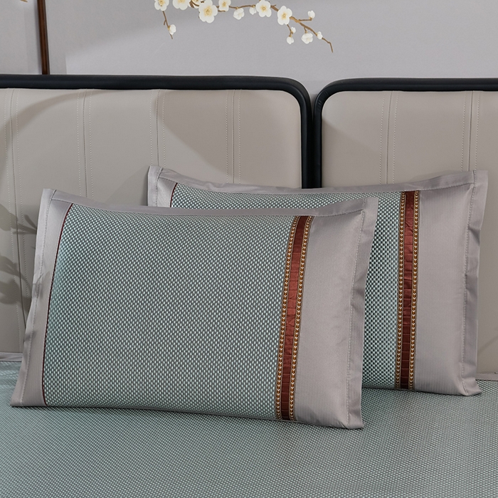 91家纺网 家纺一手货源 找家纺 小牛席业 2026新款加厚款-经典熊猫冰藤席（床笠款）凉席藤席冰藤席竹席空调席草席冰丝席豆豆席乳胶席三件套 加厚款-熊猫冰藤席（床笠款）-绿色