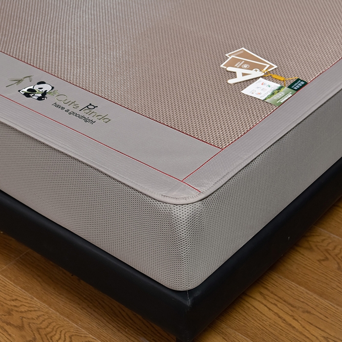 91家纺网 家纺一手货源 找家纺 小牛席业 2026新款加厚款-经典熊猫冰藤席（床笠款）凉席藤席冰藤席竹席空调席草席冰丝席豆豆席乳胶席三件套 加厚款-熊猫冰藤席（床笠款）-香槟