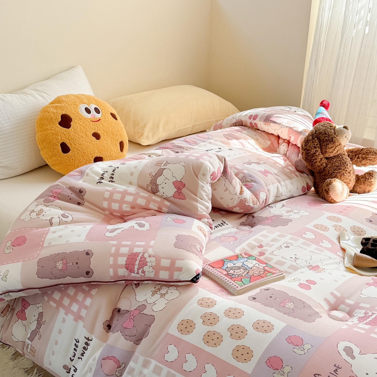 91家纺网 家纺一手货源 找家纺 暖生活 2026新款婴儿级牛奶针织棉大豆四季被冬被春秋被被子被芯拼拼乐