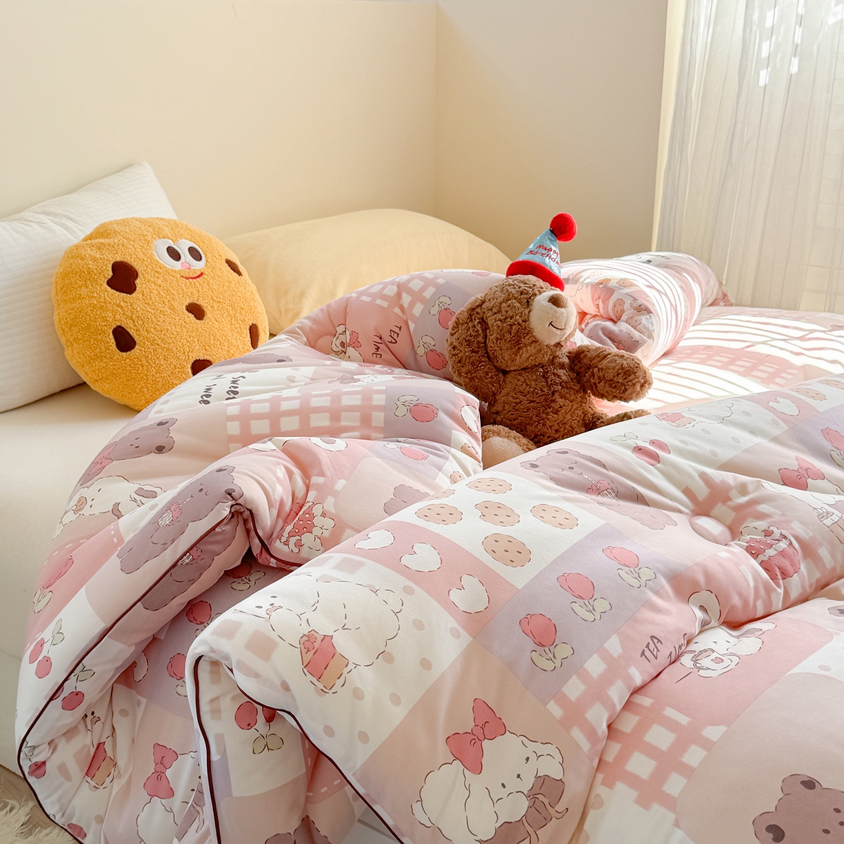 91家纺网 家纺一手货源 找家纺 暖生活 2026新款婴儿级牛奶针织棉大豆四季被冬被春秋被被子被芯拼拼乐