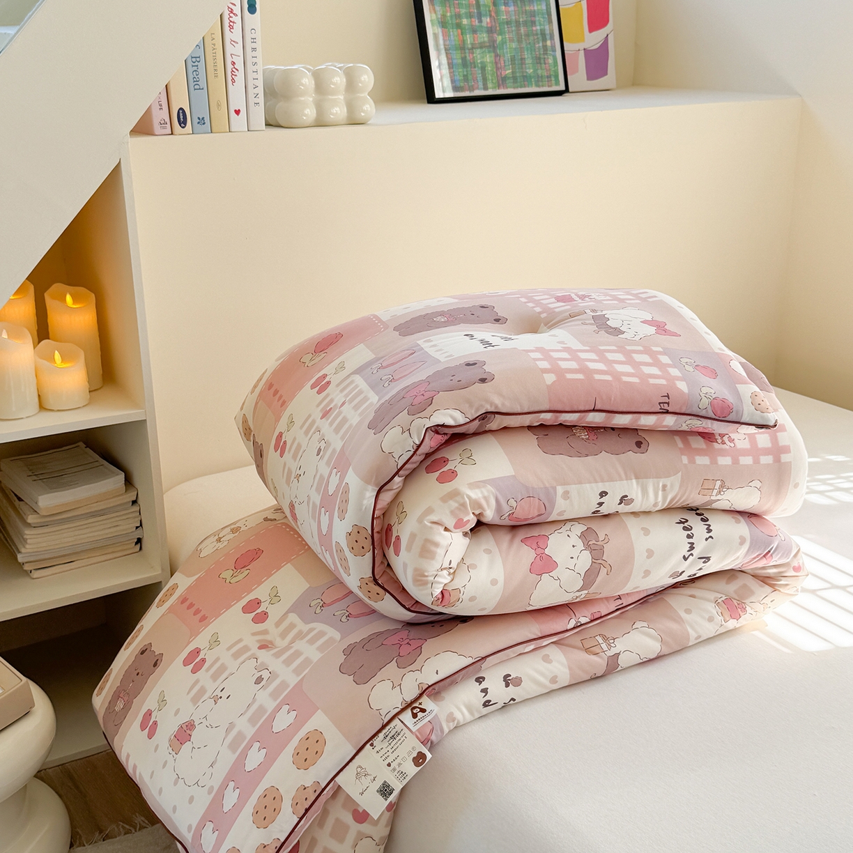 91家纺网 家纺一手货源 找家纺 暖生活 2026新款婴儿级牛奶针织棉大豆四季被冬被春秋被被子被芯拼拼乐