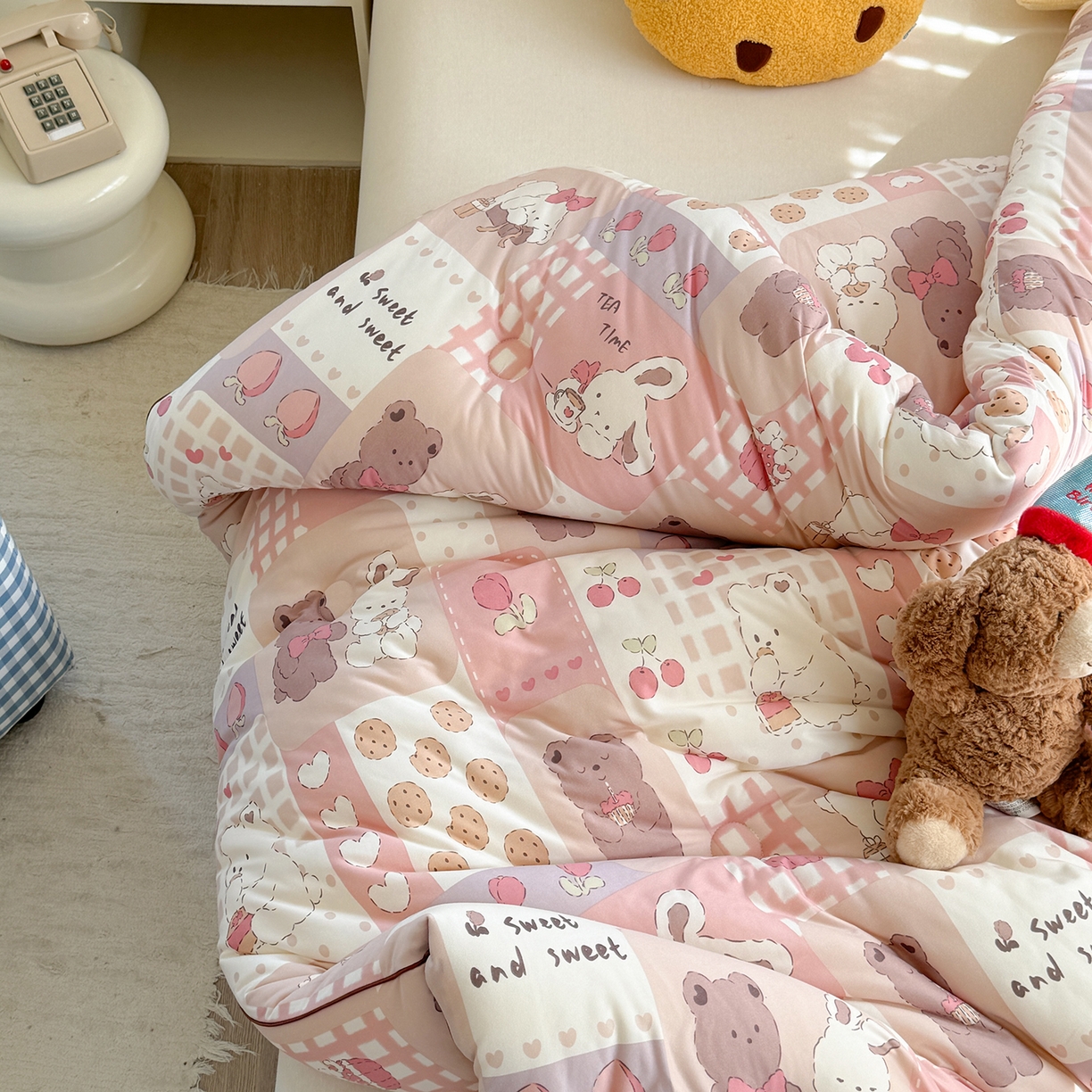 91家纺网 家纺一手货源 找家纺 暖生活 2026新款婴儿级牛奶针织棉大豆四季被冬被春秋被被子被芯拼拼乐