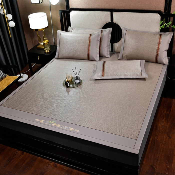 91家纺网 家纺一手货源 找家纺 小牛席业 2026新款夏日冰点-冰藤双面席凉席藤席冰藤席冰丝席竹席草席空调席乳胶席豆豆席 夏日冰点-冰藤双面席-香槟