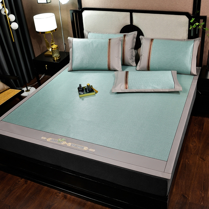 91家纺网 家纺一手货源 找家纺 小牛席业 2026新款夏日冰点-冰藤双面席凉席藤席冰藤席冰丝席竹席草席空调席乳胶席豆豆席 夏日冰点-冰藤双面席-绿色