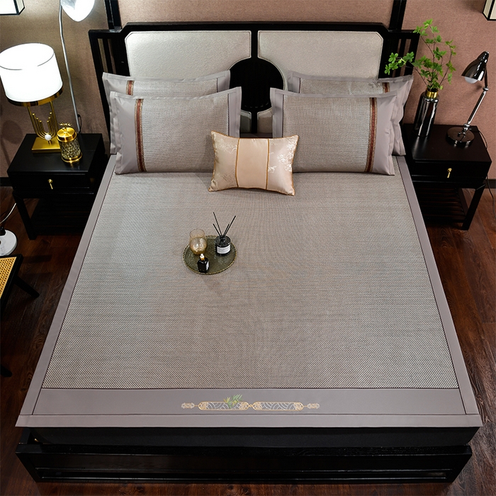 91家纺网 家纺一手货源 找家纺 小牛席业 2026新款夏日冰点-冰藤双面席凉席藤席冰藤席冰丝席竹席草席空调席乳胶席豆豆席 夏日冰点-冰藤双面席-香槟