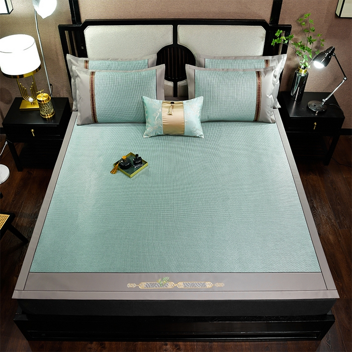 91家纺网 家纺一手货源 找家纺 小牛席业 2026新款夏日冰点-冰藤双面席凉席藤席冰藤席冰丝席竹席草席空调席乳胶席豆豆席 夏日冰点-冰藤双面席-绿色