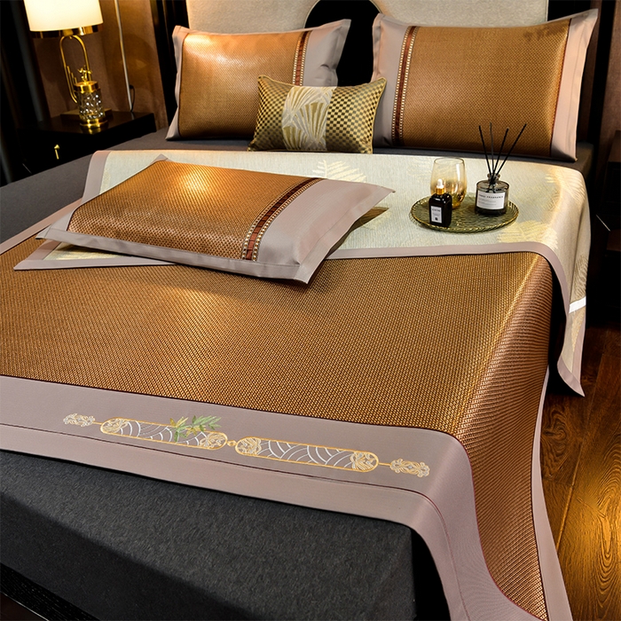 小牛席业 2026新款夏日冰点-冰藤双面席凉席藤席冰藤席冰丝席竹席草席空调席乳胶席豆豆席 夏日冰点-冰藤双面席-咖色