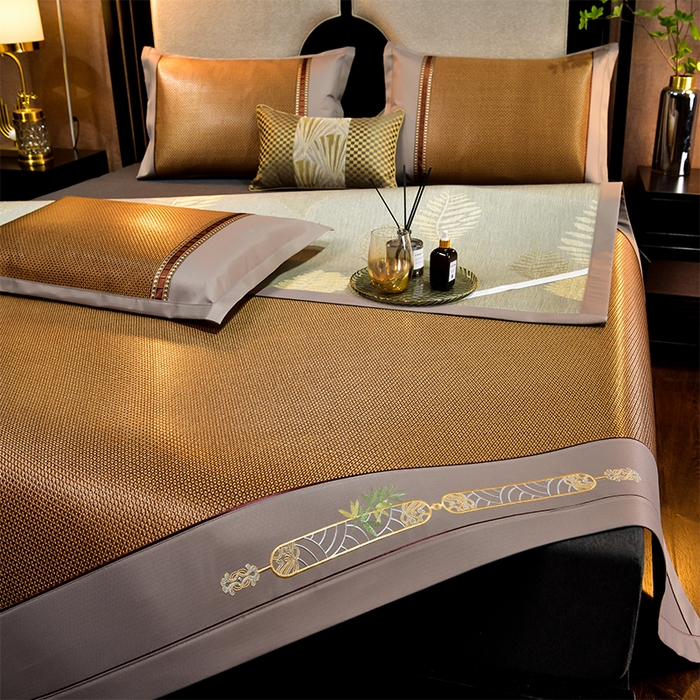 91家纺网 家纺一手货源 找家纺 小牛席业 2026新款夏日冰点-冰藤双面席凉席藤席冰藤席冰丝席竹席草席空调席乳胶席豆豆席 夏日冰点-冰藤双面席-咖色