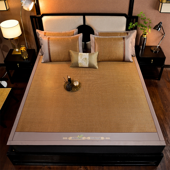 91家纺网 家纺一手货源 找家纺 小牛席业 2026新款夏日冰点-冰藤双面席凉席藤席冰藤席冰丝席竹席草席空调席乳胶席豆豆席 夏日冰点-冰藤双面席-咖色