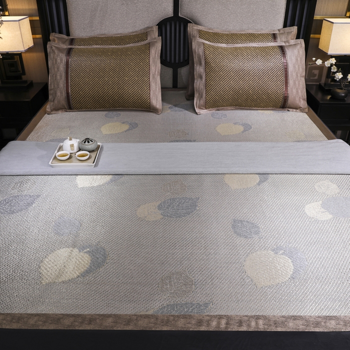 91家纺网 家纺一手货源 找家纺 （总）小牛席业 2026新款绣花古藤凉席【双面席】凉席藤席冰藤席竹席空调席草席冰丝席豆豆席乳胶席三件套