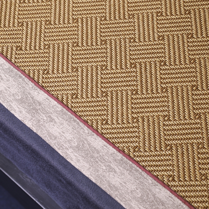 91家纺网 家纺一手货源 找家纺 小牛席业 2026新款绣花古藤凉席【双面席】凉席藤席冰藤席竹席空调席草席冰丝席豆豆席乳胶席三件套 夏日摩卡双面席