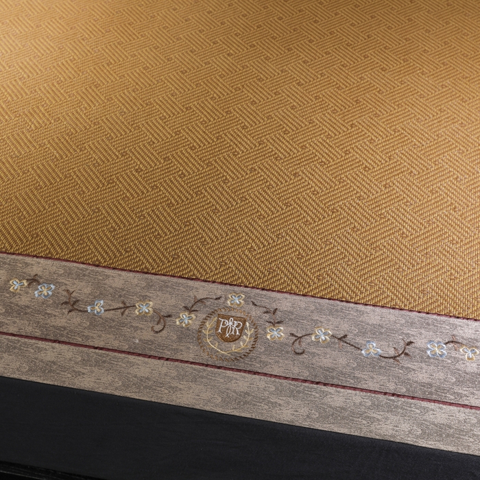 91家纺网 家纺一手货源 找家纺 小牛席业 2026新款绣花古藤凉席【双面席】凉席藤席冰藤席竹席空调席草席冰丝席豆豆席乳胶席三件套 夏日摩卡双面席