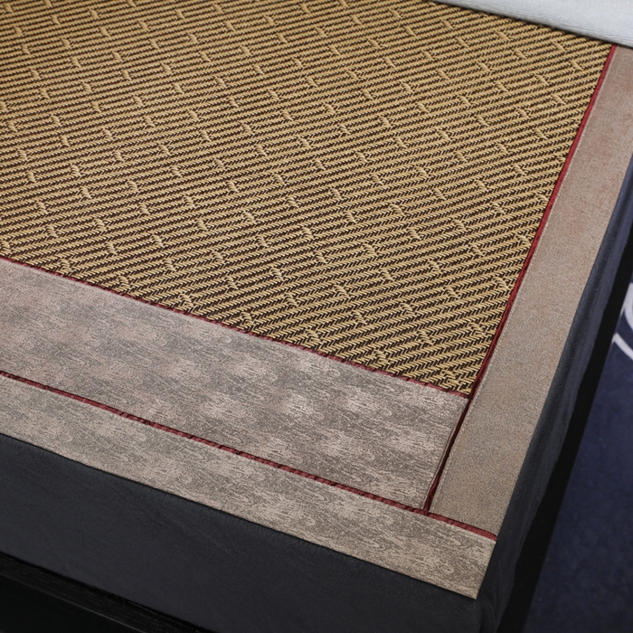 91家纺网 家纺一手货源 找家纺 小牛席业 2026新款绣花古藤凉席【双面席】凉席藤席冰藤席竹席空调席草席冰丝席豆豆席乳胶席三件套 古韵藤席双面席