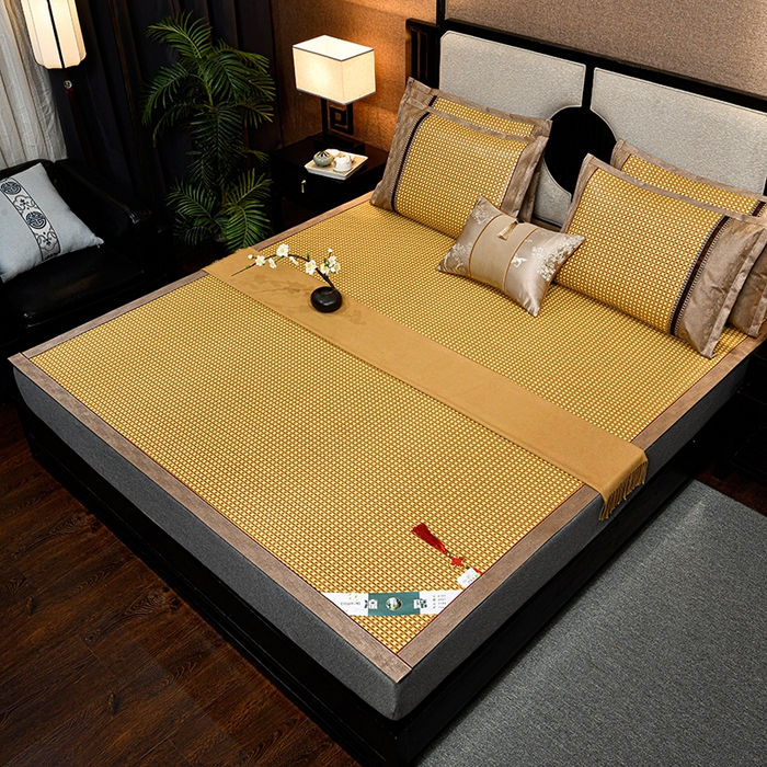 91家纺网 家纺一手货源 找家纺 （总）小牛席业 2026新款雪山古藤-双面席系列凉席藤席冰藤双面席冰丝席竹席凉席空调席草席三件套