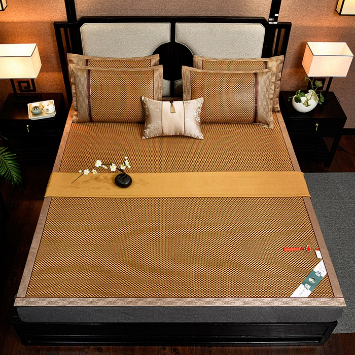 91家纺网 家纺一手货源 找家纺 小牛席业 2026新款雪山古藤-双面席系列凉席藤席冰藤双面席冰丝席竹席凉席空调席草席三件套 雪山古藤-红玉藤双面席