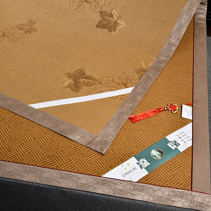 91家纺网 家纺一手货源 找家纺 小牛席业 2026新款雪山古藤-双面席系列凉席藤席冰藤双面席冰丝席竹席凉席空调席草席三件套 雪山古藤-夏日摩卡双面席