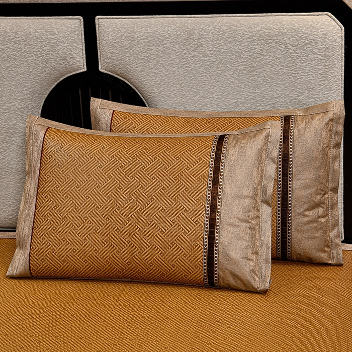 91家纺网 家纺一手货源 找家纺 小牛席业 2026新款雪山古藤-双面席系列凉席藤席冰藤双面席冰丝席竹席凉席空调席草席三件套 雪山古藤-夏日摩卡双面席