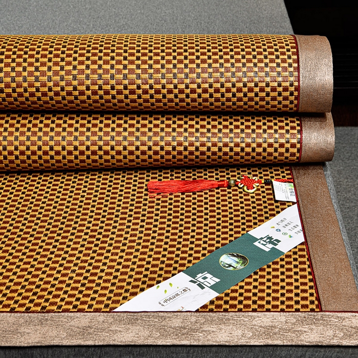 91家纺网 家纺一手货源 找家纺 小牛席业 2026新款雪山古藤-双面席系列凉席藤席冰藤双面席冰丝席竹席凉席空调席草席三件套 雪山古藤-红玉藤双面席