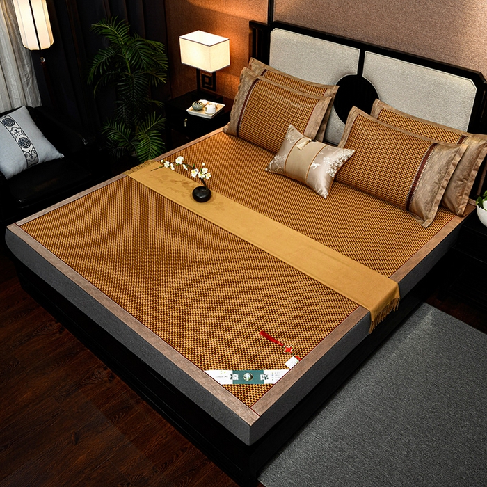 91家纺网 家纺一手货源 找家纺 小牛席业 2026新款雪山古藤-双面席系列凉席藤席冰藤双面席冰丝席竹席凉席空调席草席三件套 雪山古藤-红玉藤双面席