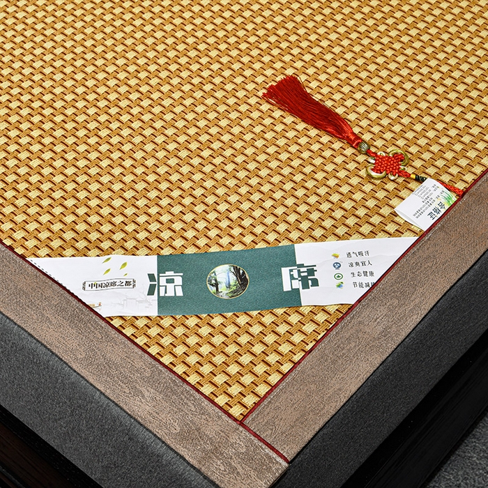 91家纺网 家纺一手货源 找家纺 小牛席业 2026新款雪山古藤-双面席系列凉席藤席冰藤双面席冰丝席竹席凉席空调席草席三件套 雪山古藤-白玉藤双面席