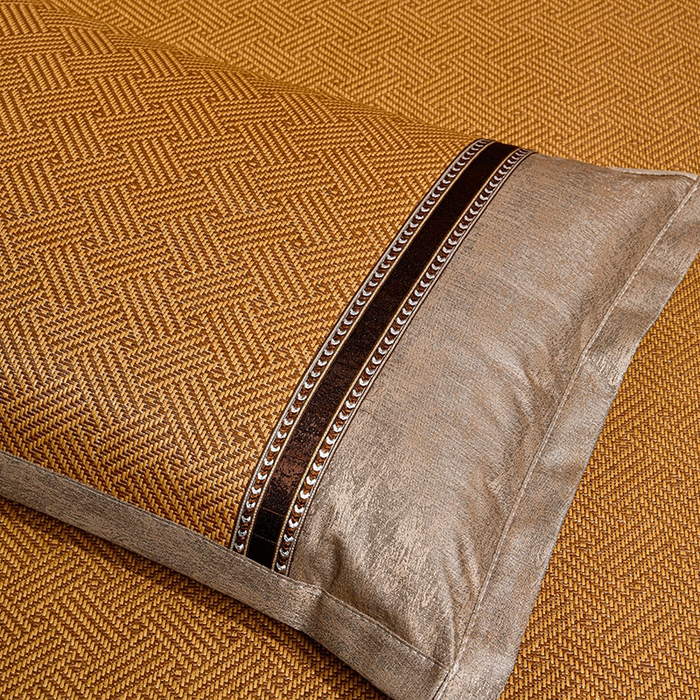 91家纺网 家纺一手货源 找家纺 小牛席业 2026新款雪山古藤-双面席系列凉席藤席冰藤双面席冰丝席竹席凉席空调席草席三件套 雪山古藤-夏日摩卡双面席