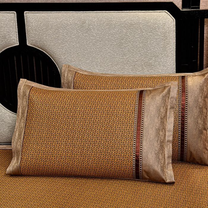 91家纺网 家纺一手货源 找家纺 小牛席业 2026新款雪山古藤-双面席系列凉席藤席冰藤双面席冰丝席竹席凉席空调席草席三件套 雪山古藤-黄古藤双面席