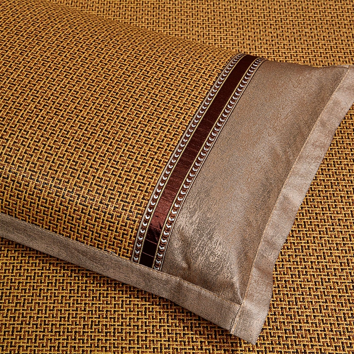 91家纺网 家纺一手货源 找家纺 小牛席业 2026新款雪山古藤-双面席系列凉席藤席冰藤双面席冰丝席竹席凉席空调席草席三件套 雪山古藤-黄古藤双面席