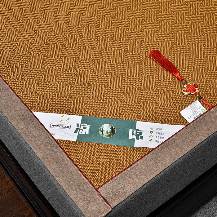 91家纺网 家纺一手货源 找家纺 小牛席业 2026新款雪山古藤-双面席系列凉席藤席冰藤双面席冰丝席竹席凉席空调席草席三件套 雪山古藤-夏日摩卡双面席