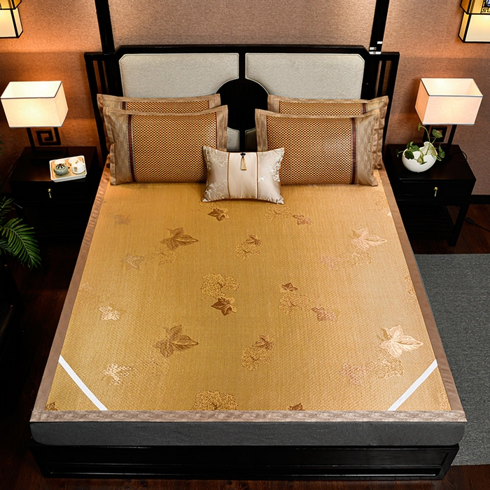 91家纺网 家纺一手货源 找家纺 小牛席业 2026新款雪山古藤-双面席系列凉席藤席冰藤双面席冰丝席竹席凉席空调席草席三件套 雪山古藤-红玉藤双面席