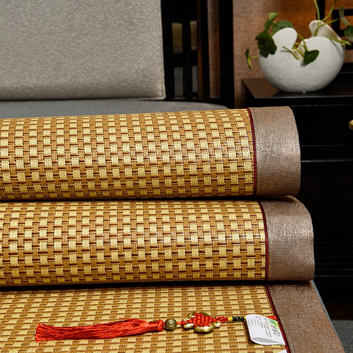 91家纺网 家纺一手货源 找家纺 小牛席业 2026新款雪山古藤-双面席系列凉席藤席冰藤双面席冰丝席竹席凉席空调席草席三件套 雪山古藤-白玉藤双面席