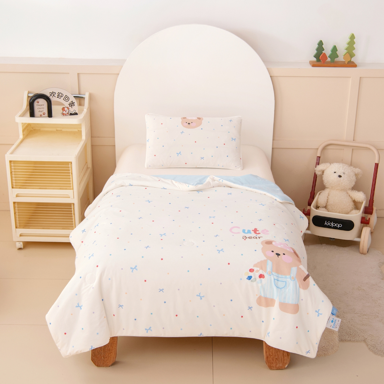 91家纺网 家纺一手货源 找家纺 御棉坊 御棉坊2026清爽A类凉感幼儿园夏凉被宝宝午睡薄被子儿童空调被夏被 小画家